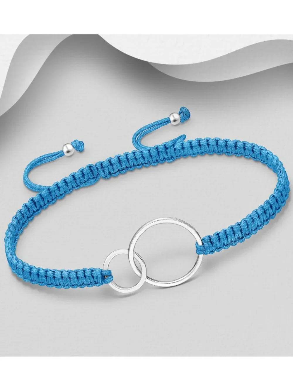 925 Sterling Silver Links with Adjustable Thread Bracelet